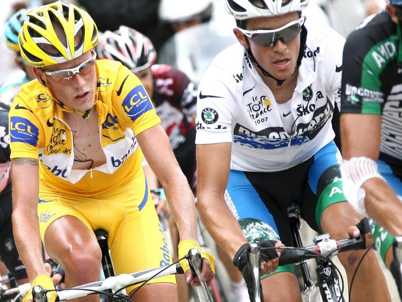 Il primo grande giro conquistato da Alberto Contador è il 94° Tour de France, nel 2007. Epa